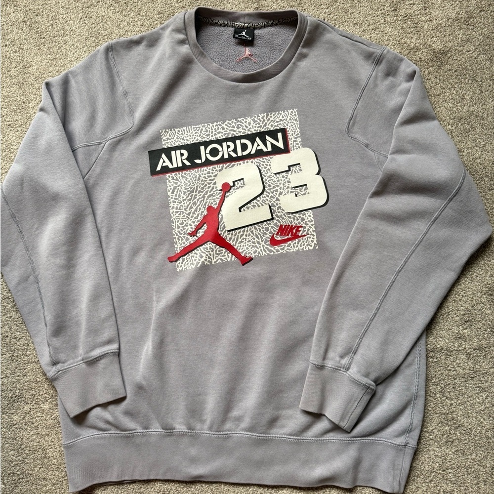 VTG Y2K Jordan Basketball Crewneck Graphic Sweater Jumpman Size XL